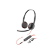 Poly Blackwire 3225 Stereo USB-C Headset +3.5mm Plug +USB-C/A Adapter
