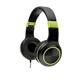 Casti cu micr. Spacer Pearl Green, cu fir, multimedia,  2x Jack 3.5mm, microfon pe fir, driver 40mm, 20Hz - 20000Hz, pliabile, 1.8m, negru si verde