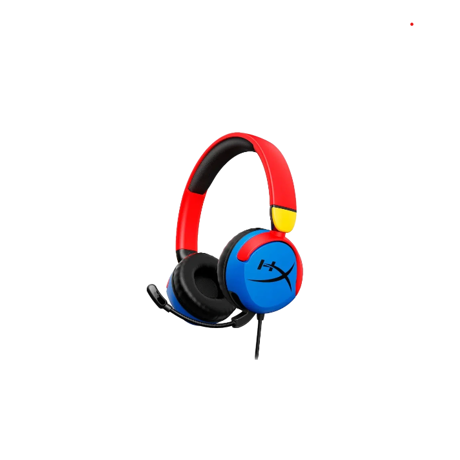 Casti gaming cu fir HyperX Cloud Mini, PC/Nintendo Switch/controllere PS/Xbox/tablete, volum limitat la 85dB, Bluetooth/Jack 3.5 mm, autonomie pana la 25 de ore, frecventa raspuns 20 Hz - 20 KHz, multicolor