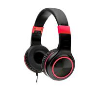 Casti cu micr. Spacer Pearl Red, cu fir, multimedia,  2x Jack 3.5mm, microfon pe fir, driver 40mm, 20Hz - 20000Hz, pliabile, 1.8m, negru si rosu