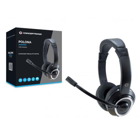 CONCEPTRONIC POLONA01B Stereo USB Headset, 180 x 68 x 165 mm