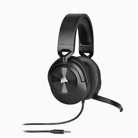 Casti Gaming cu microfon Corsair HS55 Stereo, Over-head, 20Hz - 20 kHz, 32k Ohms @ 1 kHz, Lungime cablu: 1.8m, carbon