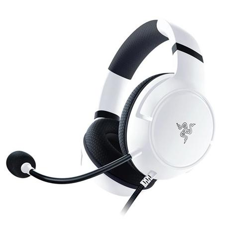 Casti Razer Blackshark V2  HyperSpeed cu fir, frecventa 12 Hz – 28 kHz, sensibilitate 100 dB, izolare fonica pasiva, frecventa de raspuns microfon: 100 Hz – 10 kHz, autonomie baterie pana la 70 ore, interfata jack 3.5 mm, alb