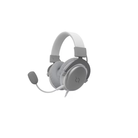Casti over-ear AQIRYS Sirius, sistem de sunet 7.1 Virtual Surround, cu fir, cu microfon detasabil, conectori 1x TRRS 3.5 mm jack (PS, XBOX, mobile), 2x TRS 3.5 mm jack (PC, stereo), USB 2.0 (PC only),  tehnologie noise cancelling, frecventa 20 Hz - 20Hz, albe