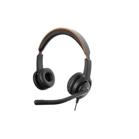 Casti cu microfon Axtel Voice 40 duo NC, call center, sunet HD, negru
