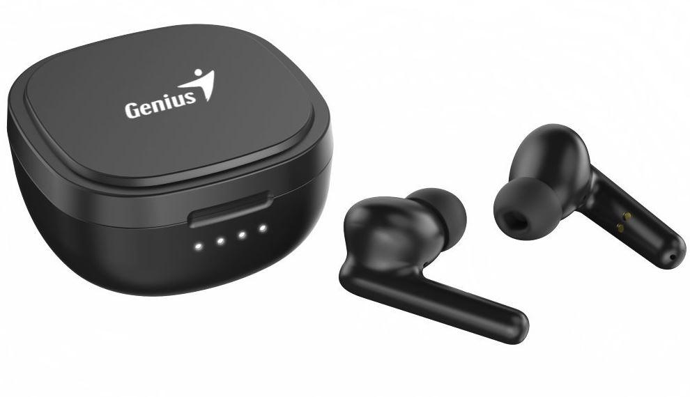 Casti Genius HS-M910BT True Wireless, intraauriculare, microfon, Bluetooth 5.0, USB C, negru