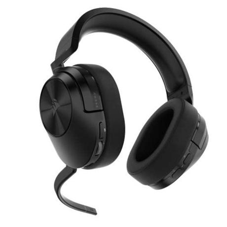 The CORSAIR HS55 WIRELESS Gaming Headset matches low-latency 2.4GHz wireless audio, Bluetooth® and Dolby® Audio 7.1 surround sound on PC and Mac with lightweight construction for essential all-day comfort.