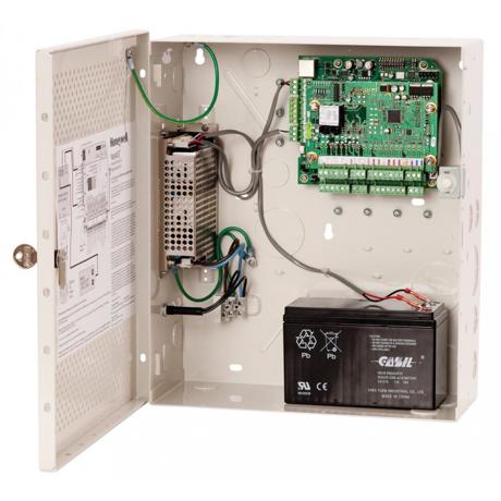 Centrala de acces Honeywell NetAXS-123 NX2MPS suporta4cititoarepentru2usi, contine cutie metalica cu sursa si acumulatordebackup. 2-doorNetAXS-123 controller in small metal enclosure withinbuilt powersupply unit and backup battery. Networkable on RS-485 ,Ethernet and USBport, max. 4 readers