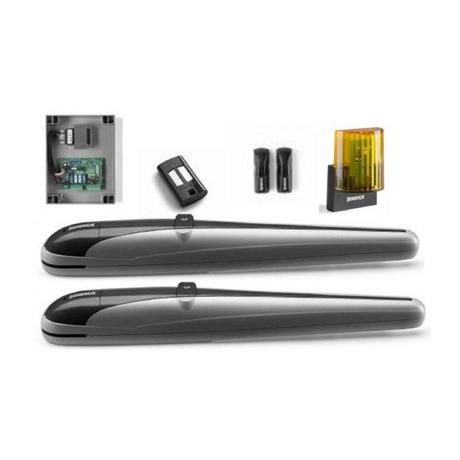 Kit automatizare pentru porti batante KBOB30M Beninca, kitul contine 2xbrate electromecanice KBOB30M 220V, 1 x unitate control Heady cureceptor inclus, 1 x set fotocelule PUPILLA , 1 x lampasemnalizareLAMPI.LED, 1 x telecomanda, temperatura de functionare -20°C/ +50°C.Serecomanda instalarea pentru