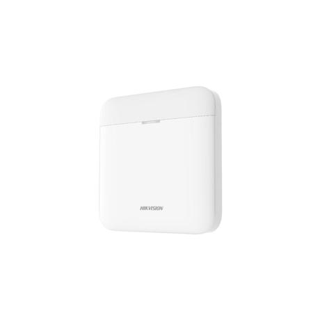 Hikvision wireless repeater, DS-PR1-WE, Comunicatie bidirectionala 868 MHz, Afisaj cu led 3: Register/Signal (Green/Red), Power (Green), Fault (Amber),RF Distance:1600m (Open area), material: plastic, culoare:alb, dimensiuni: 150x150x25mm, greutate: 0.372 g