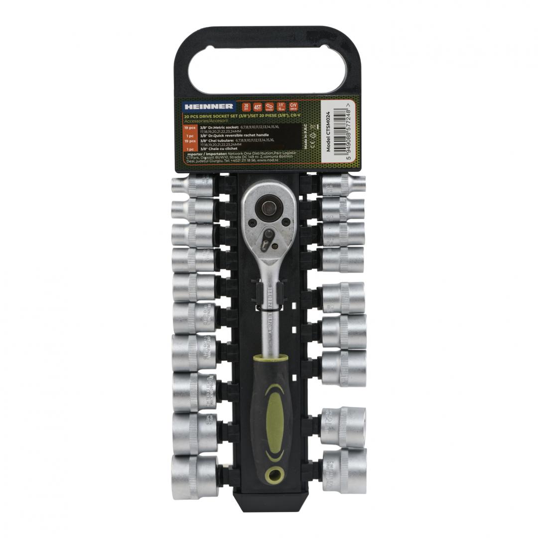 Set 20 piese 3/8" CR-V