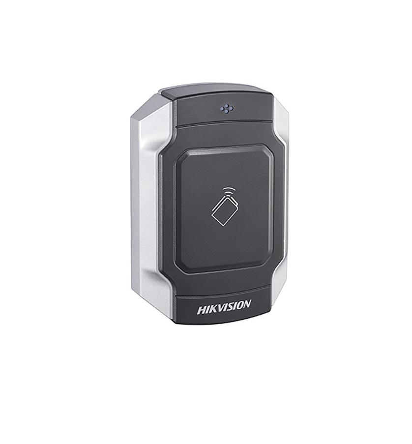 Cititor de card Mifare, DS-K1104M; Reads Mifare 1 card, Supports RS485 and Wiegand(W26/W34) protocol; Tamper-proof alarm, Dust-proof, IP65, Vandal Proof, IK10, Applied for 86 and 120 Gang Box;