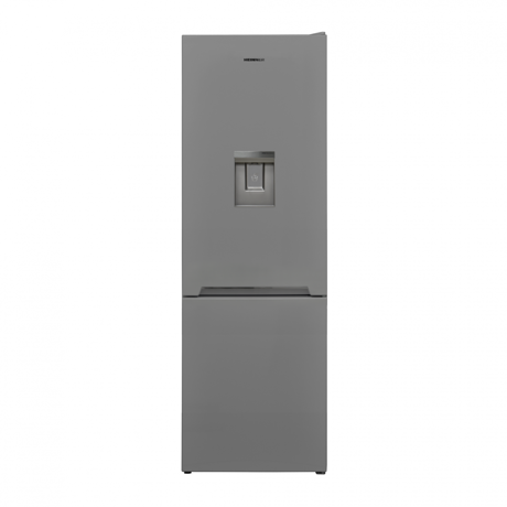Combina frigorifica Heinner HC-V2701SWDE++, Less Frost, Dozator de apa, 268L, Functie Super congelare, Control mecanic, H 170 cm, Argintiu
