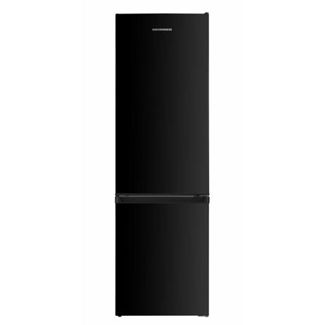 Combina frigorifica Heinner HC-HM262BKF+, Static, 262 L, Iluminare LED, Usi reversibile, H 180 cm, Negru
