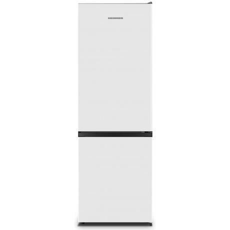 Combina frigorifica Heinner HCNF-HS292F+, No Frost, sistem Multi Air Flow, 292L, Control electronic cu display in interior, functie Vacanta, functie Congelare rapida, Clasa energetica F, H 178.5 cm, Alb cu maner negru