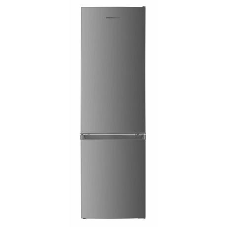 Combina frigorifica Heinner HC-HM262XF+, Static, 262 L, Iluminare LED, Usi reversibile, H 180 cm, Argintiu
