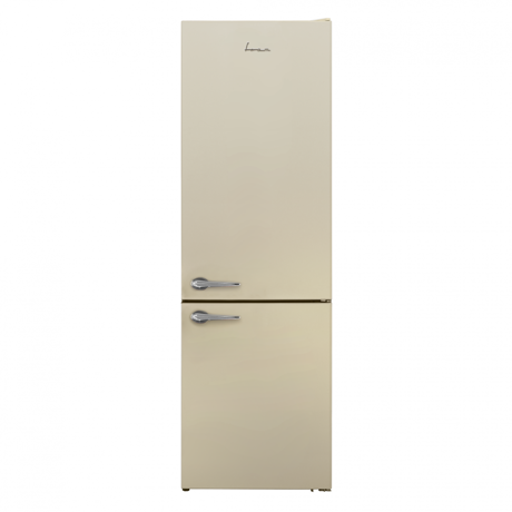 Combina frigorifica Fram FC-VRL268BGE++, Static, 268L, Control mecanic cu termostat ajustabil, Congelare rapida, H 170 cm, Crem