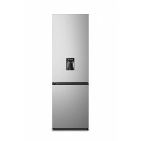 Combina frigorifica Heinner HC-HS268SWDE++, 268L, Static, Dozator de apa, Control mecanic, LED, Compartiment pentru fructe si legume, 3 sertare congelator, Clasa energetica E, L 55 cm, H180 cm, Argintiu