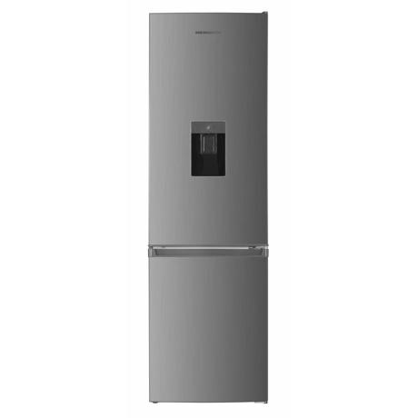 Combina frigorifica Heinner HC-HM260XWDF+, Static, 260 L, Iluminare LED, Usi reversibile, Dozator apa, H 180 cm, Argintiu