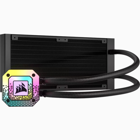 Corsair CPU Cooler H100I Elite Capellix XT Liquid  Cold Plate Material Copper Radiator Material Aluminum PWM Yes CORSAIR iCUE Compatibility Yes Tubing Length 400mm Coldplate Dimensions 56 x 56mm Tubing Material Black Sleeved Low-Permeation Rubber Radiator Dimensions 277mm x 120mm x 27mm Fan