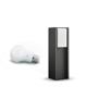 Stalp LED pentru exterior Philips Hue Turaco, 9W (60W), 806 lm, lumina calda (2700K), dimabila, IP44, 402x121mm, Antracit