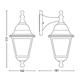 Aplica tip felinar pentru exterior Philips Lima, 1xE27, max 60W, IP44, 205x150x355mm, Negru