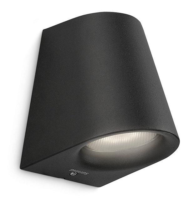 Aplica LED pentru exterior Philips Hue Virga, 3W (30W), 400 lm, lumina calda (2700K), IP44, 103x92x122mm, Negru
