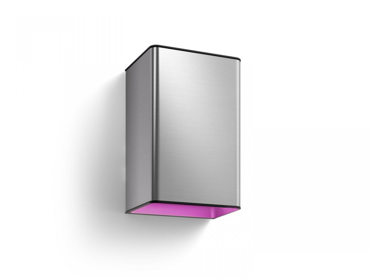 Aplica LED RGB pentru exterior Philips Hue Resonate UP&DOWN, 2x8W (98W), 1200 lm, lumina alba si color (2000-6500K), IP44, 93x120x180mm, Inox