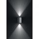Aplica LED pentru exterior Philips Cistus, 2x4.5W (70W), 1000 lm, lumina calda (2700K), dimabila, IP44, 117x109x140mm, Inox