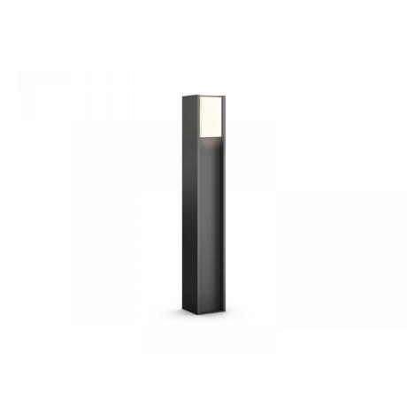 Stalp LED pentru exterior Philips Hue Turaco, 9W (60W), 806 lm, lumina calda (2700K), dimabila, IP44, 802x121mm, Antracit