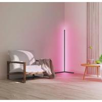 Lampadar LED RGB inteligent Ledvance SMART+ Wifi Floor Corner, 12W, 200 lm, lumina alba si color (3000-6500K), IP20, 142x11x7.2cm, aluminiu/policarbonat, Negru