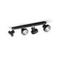 Spot LED Cvadruplu Philips Bukko, 24V, 4x4.3W, 1600 lm, intensitate variabila, lumina calda (2200-2700K), IP20, 17x11x75.4cm, Metal, Negru