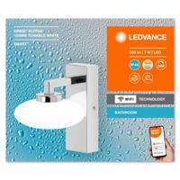 Aplica LED inteligenta pentru baie Ledvance SMART+ Wifi Orbis Elypse 120, 7W, 500 lm, lumina alba (3000-6500K), IP44, 120x166x150mm, metal, Argintiu