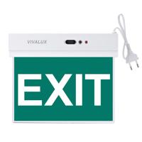 Lampa LED emergenta cu baterie Li-ion Vivalux SALVE, 1.8W, 3.7V, 600 mAh, 30 lm, lumina rece (6500K), IP20, 4 pictograme, 255x213x25mm