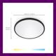 Plafoniera LED WiZ SuperSlim, Wi-Fi, control vocal, 32W, 3800 lm, lumina alba (2700-6500K), IP20, 55cm, Negru