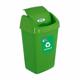Cos gunoi cu capac batant Heinner care pentru reciclare selectiva 50l, verde