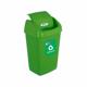 Cos gunoi cu capac batant Heinner care pentru reciclare selectiva 25l, verde