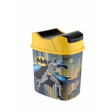 Coș de gunoi cu capac sticker Batman 5.5 L, 17x22x25 cm, WB-BTCOS5
