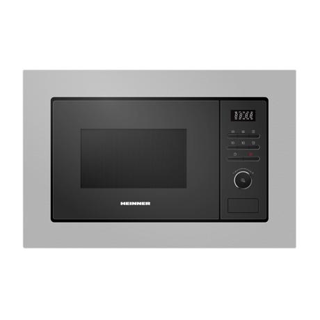 Cuptor cu microunde Heinner HMW-MD20BISS, Incorporabil, Capacitate 20 l, Control Digital, Display LED, 1000 W, 5 Nivele de putere, Inox