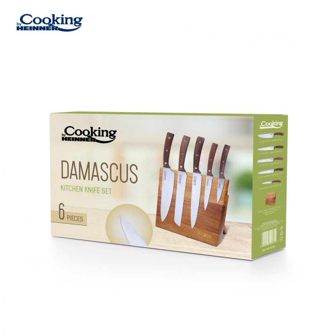 SET CUTITE BUCATARIE 6 PIESE,DAMASCUS STYLE, COOKING BY HEINNER