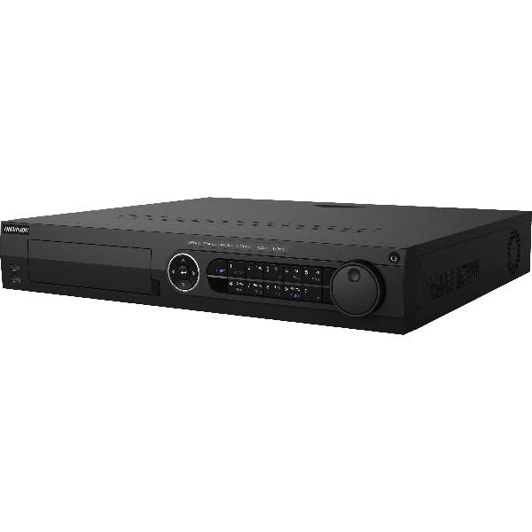 DVR Turbo HD 4MP,IDS-7332HUHI-M4/S; 16-ch False alarm filter by target classification, 16 Turbo HD/CVI/ AHD/ CVBS self-adaptive interfaces input, 16-ch video and 4-ch audio input, 2-ch IP video input (up to 18-ch IP), H.264/H.264+/H.265+/H.265 video compression, 4 SATA interfaces and 1 eSATA
