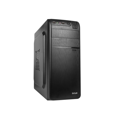 Sistem Desktop PC Horizon Intel Core i3-10100 3.6GHz LGA1200, Placa de baza Asus Prime H510M-K LGA1200 2x DDR4 1x HDMI 4x SATA, Memorie RAM 8GB 2666MHz, SSD 512GB, Carcasa Deluxe DW600 Mid-Tower ATX 2x USB 3.0 negru, Windows 11 Pro
