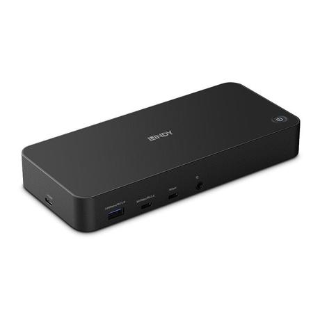 Docking station Lindy, interfete:  USB Type C la 3x USB Type A, 2x USB Type C