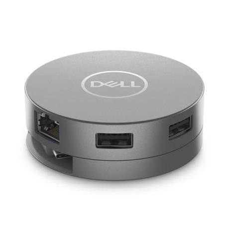 Dell 6-in-1 USB-C Multiport Adapter – DA305, CABLE TYPE; LENGTH: Round coaxial; 120mm, PORTS: 2 x USB 3.1 Gen 2 - 4 pin USB Type A, 1 x USB-C 3.1 Gen 2/DisplayPort - 24 pin USB-C, 1 x display / video - HDMI, 1 x display / video - DisplayPort, 1 x network - Ethernet 1000 - RJ45, DIMENSIONS: 69.8 mm x