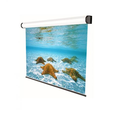 Ecran de proiectie Sopar Profesional, electric, perete, 280cm x 210cm, format 4:3, alb