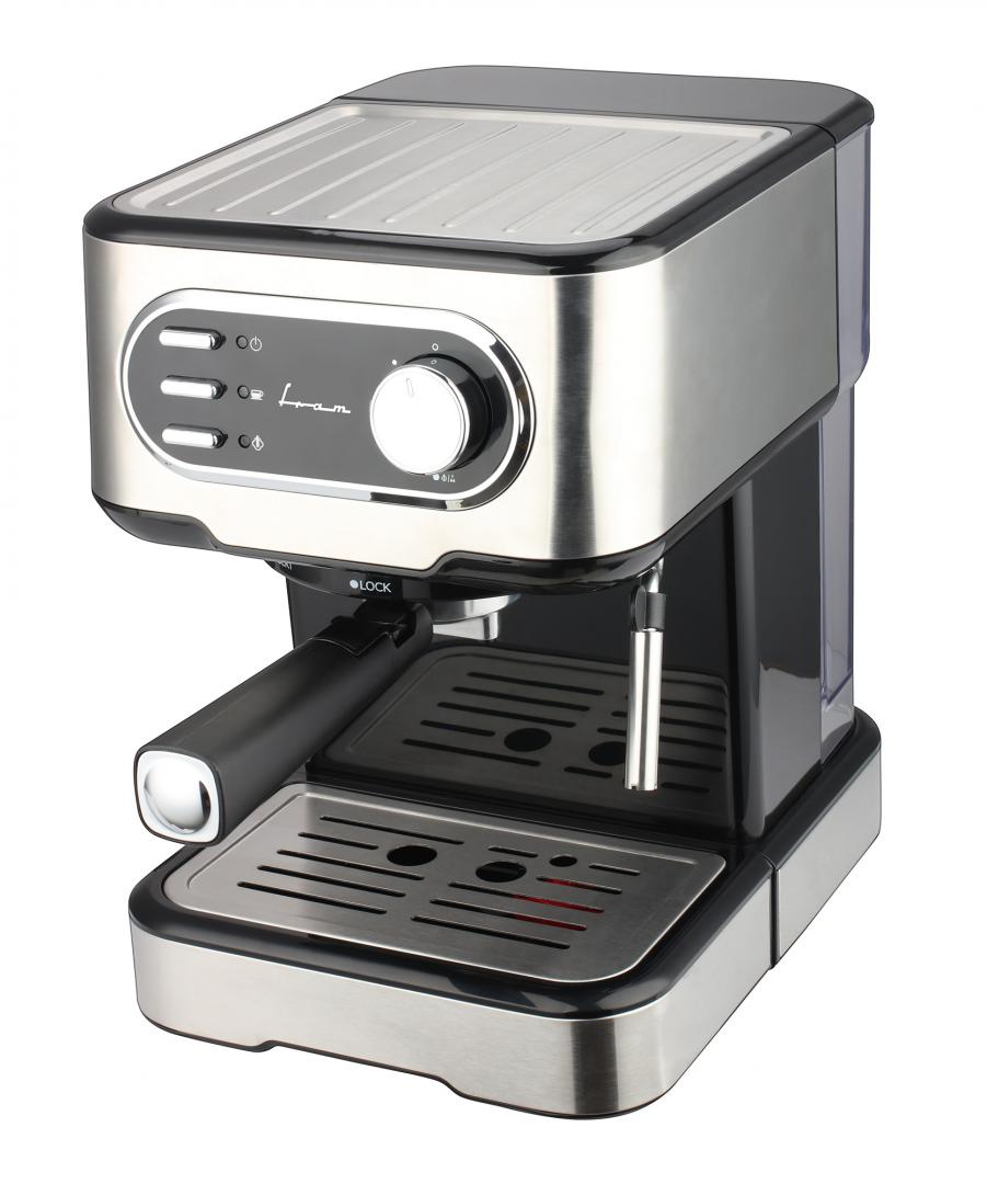 Espressor Fram FEM-850BKSS, 850W, Filtru inox, Rezervor apa detasabil: 1.5L, Protectie supraincalzire