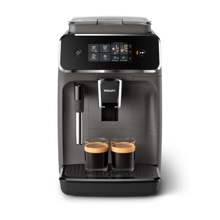 Espressor automat Philips EP2224/40, 2 Bauturi , Rasnita Ceramica, Sistem de Spumare a Laptelui, Ecran Tactil, Negru