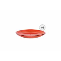 SET 6 FARFURII DESERT, CERAMICA 19 CM, GALA ORANGE, ART OF DINING BY HEINNER