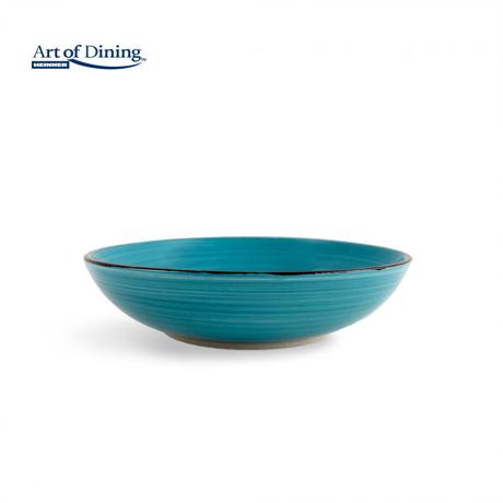 SET 6 FARFURII ADANCI CERAMICA 20 CM, GALA BLUE, ART OF DINING BY HEINNER