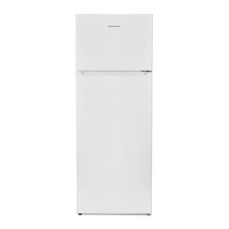 Frigider cu 2 usi Heinner HF-V212E++, Static, 212 L, Control mecanic, Usi reversibile, Compartiment legume/fructe, H 145 cm, Alb